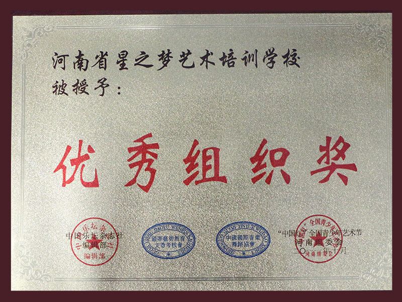 优 秀组织奖